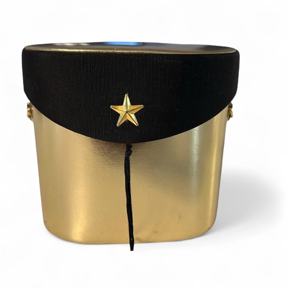 Bob Mackie Gold and Black Bucket Bag with Star Accent